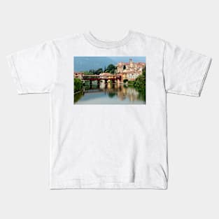 Bassano del Grappa and the covered bridge Kids T-Shirt